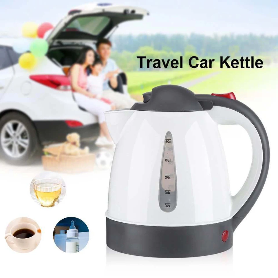 1000 ml prenosný vodný ohrievač auto horúca kanvica 250 W 12/24 V Cesta