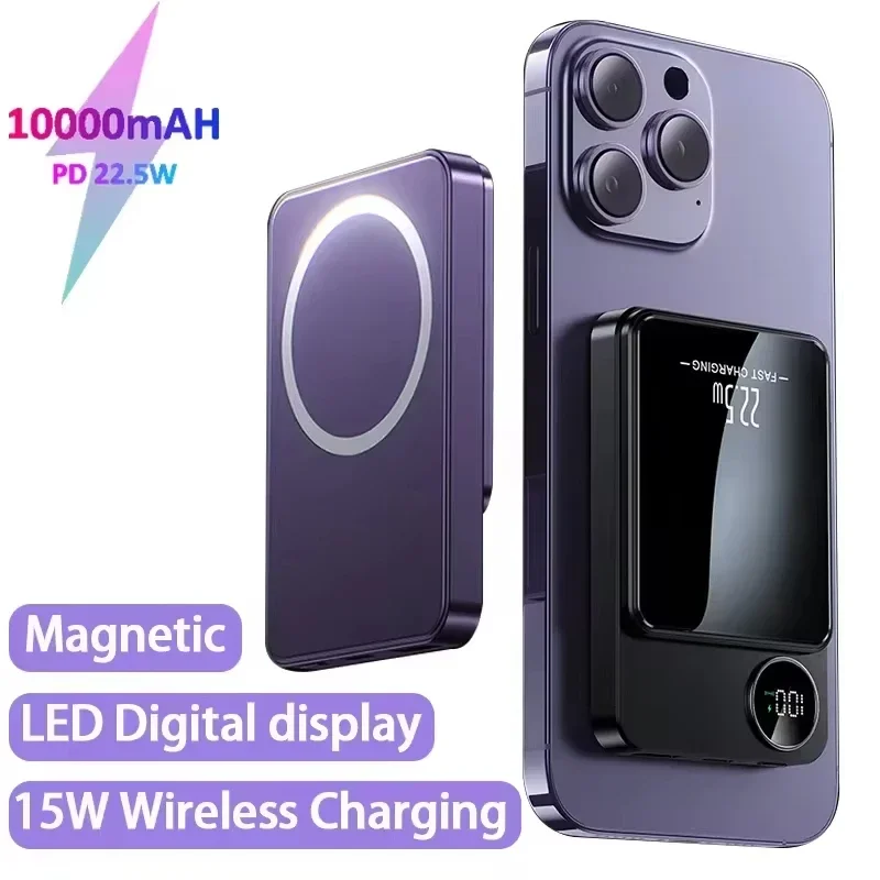 10000 mah Powerbank PD 22.5W Prenosná Magsafe Power Bank Rýchly poplatok za iPhone 15 14 13 Pro Max