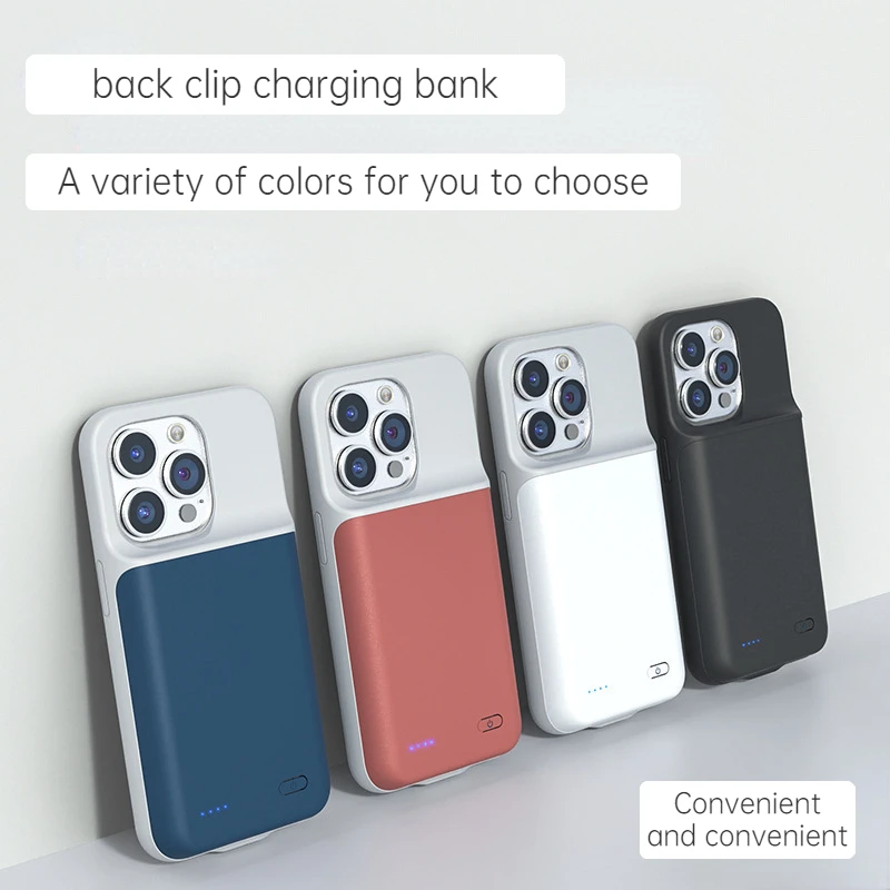 10000 mAh pre iPhone 13 spätný klip nabíjanie poklad veľkej kapacity integrovaný nabíjanie prenosný zadný necht