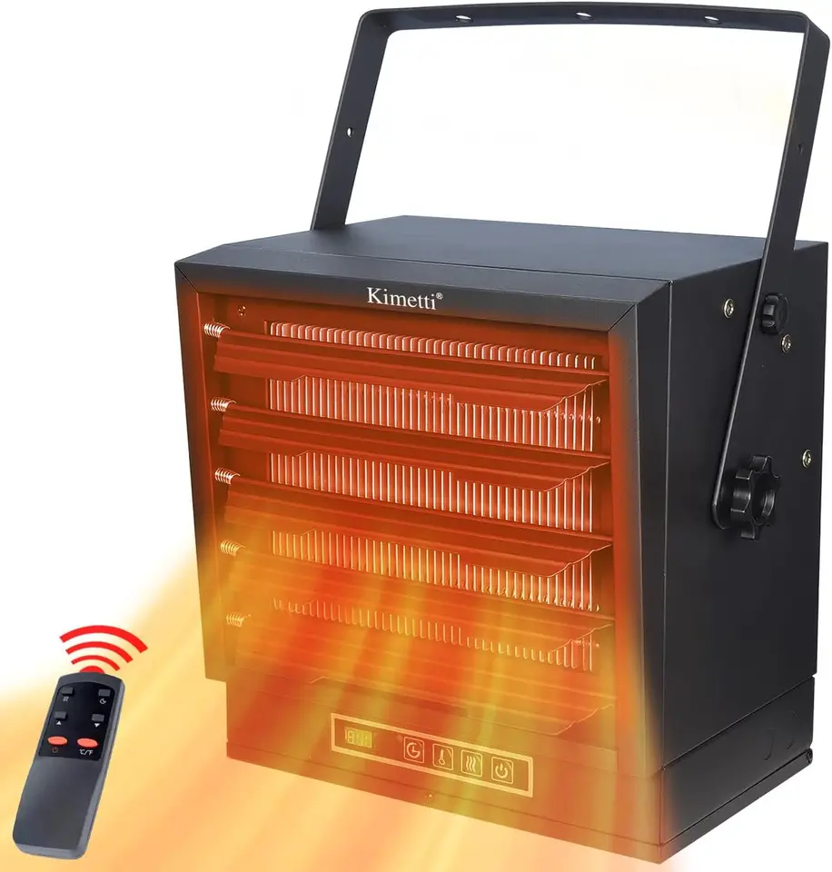10000 W, 240 V Stropný nábrežný ohrievač s plným funkčným diaľkovým ohrievačom garáže založených na ventilátore na použitie v interiéri, tvrdý ohrievač s vtipom