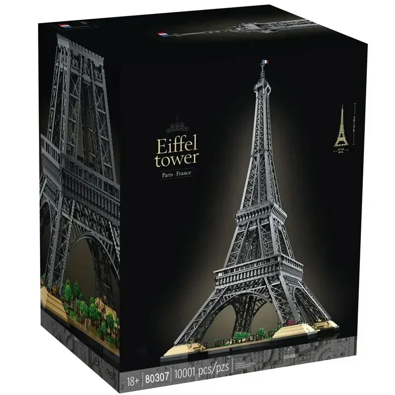 10001ks Eiffel Tower Bulding Blocks 1,5 m komerbilný 10307 vysoký model tehly Parížske architektúra pre narodeniny Darčeky pre deti hračky