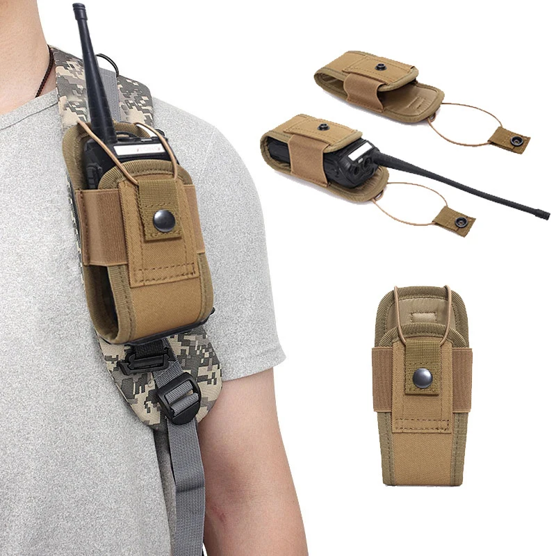1000D Tactical Walkie Talkie Carry Bag Molle Radio Holder Drhing Pocket Outdoor Hunting Sports Spory Bag Interphone Perfón
