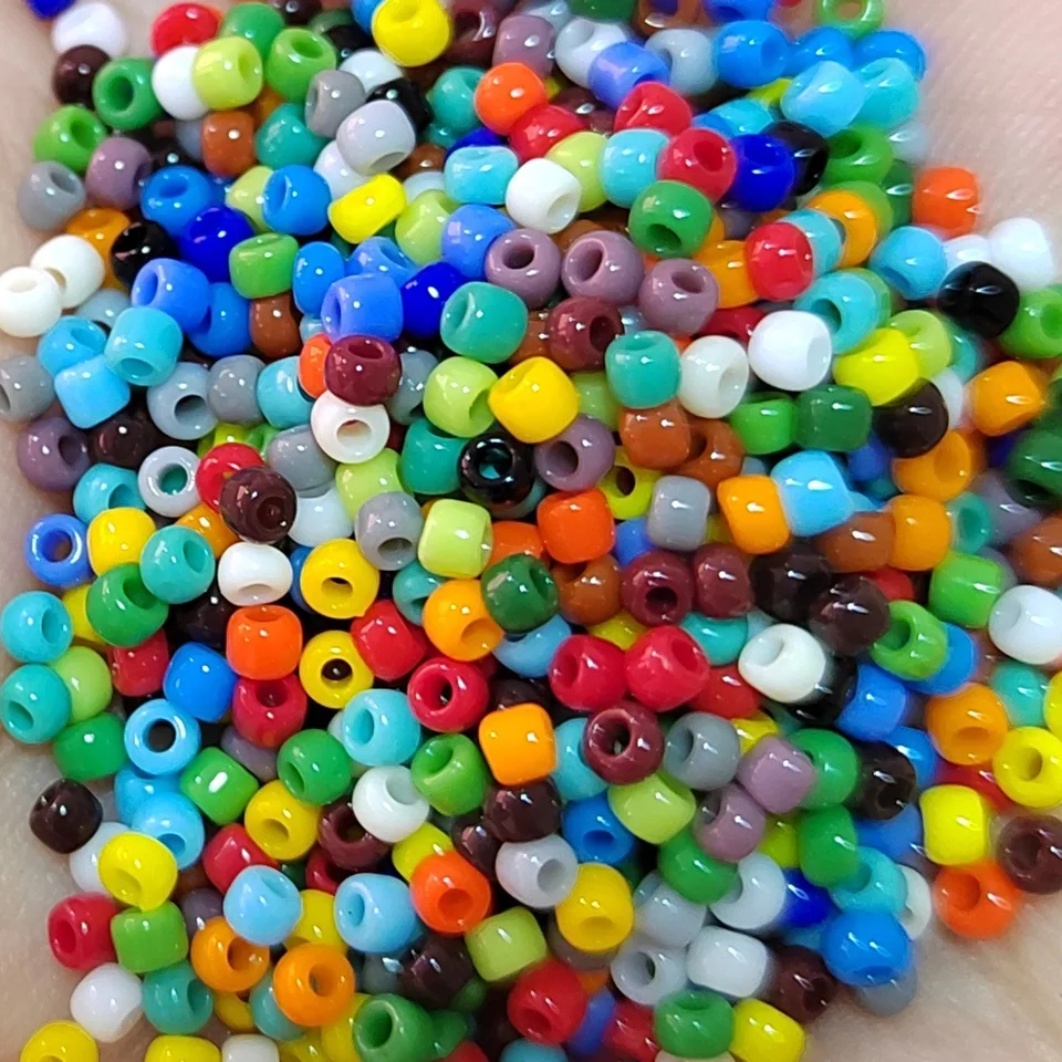 1000ks/taška 2 mm sklenené semeno akrylové kúzla, okrúhle voľné rozperkové korálky pre šperky výroby DIY náramky