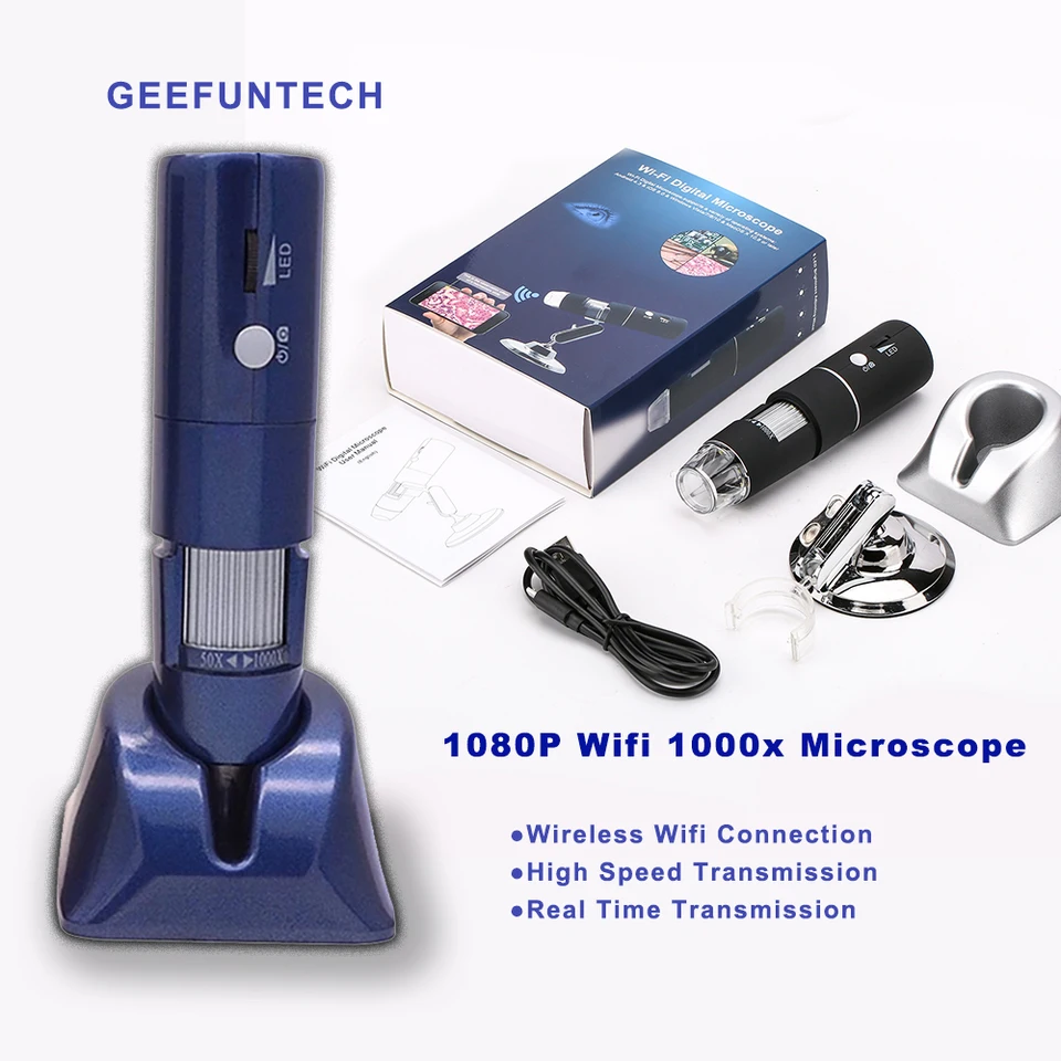 1000x ručný mikroskop Wireless WiFi USB nabíjanie lupiča na pozorovanie hmyzu PCB