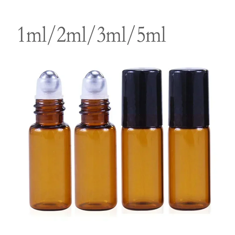 100ks 1-5 ml jantárového skla