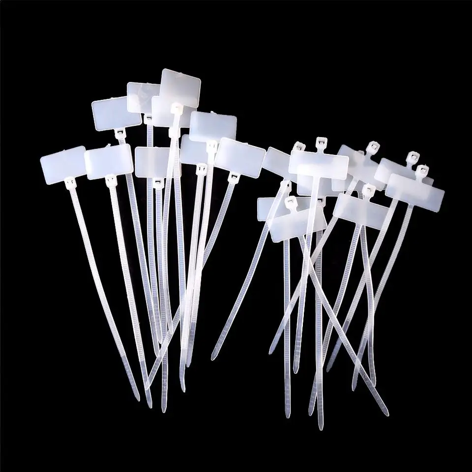 100ks 10cm RJ45 RJ12 DREJOVÝ KABELOVÝ ŠTÍDA Značky Značky Self-Locking Nylon TIE Tags