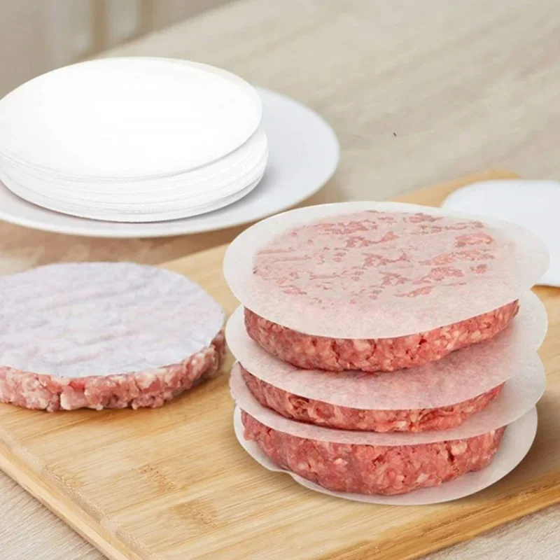 100ks 11cm hamburger Patty papier okrúhly voskový papier pre hamburger pre lis