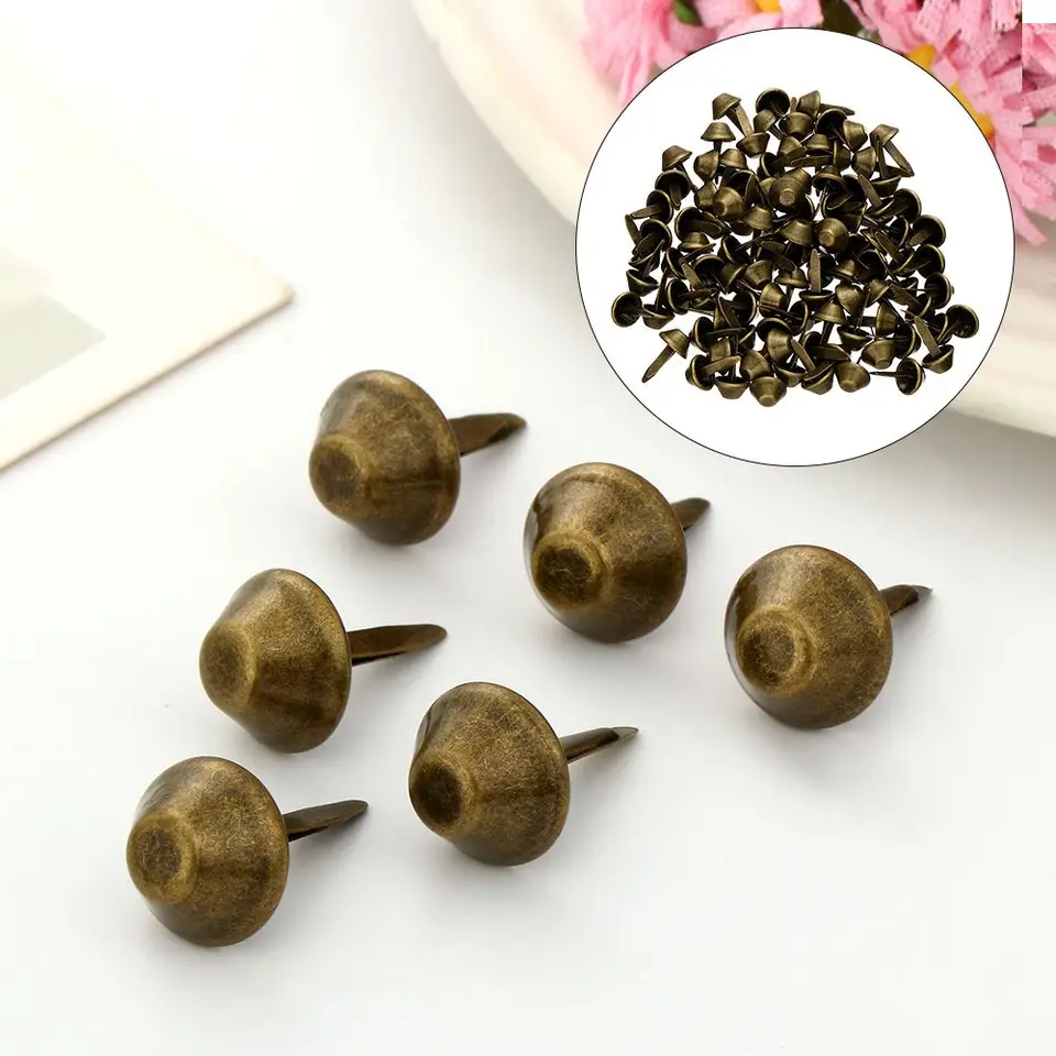 100ks 12 mm kovové nohy Nivet Studs