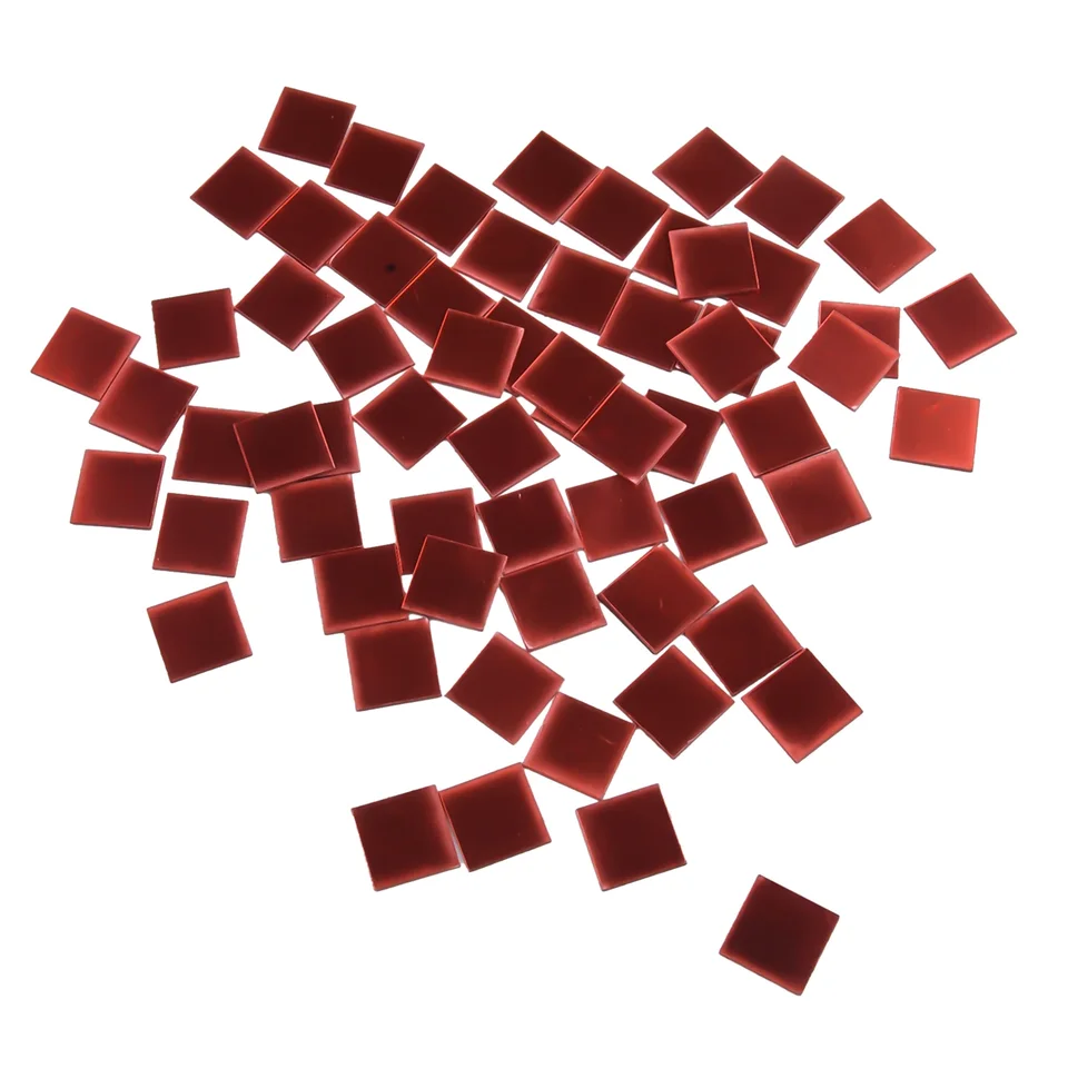 100ks 20x20mm zrkadlové sklenené mozaikové dlaždice okrúhle Di Amond Square Mini Adhesive Sticker Decal Diy