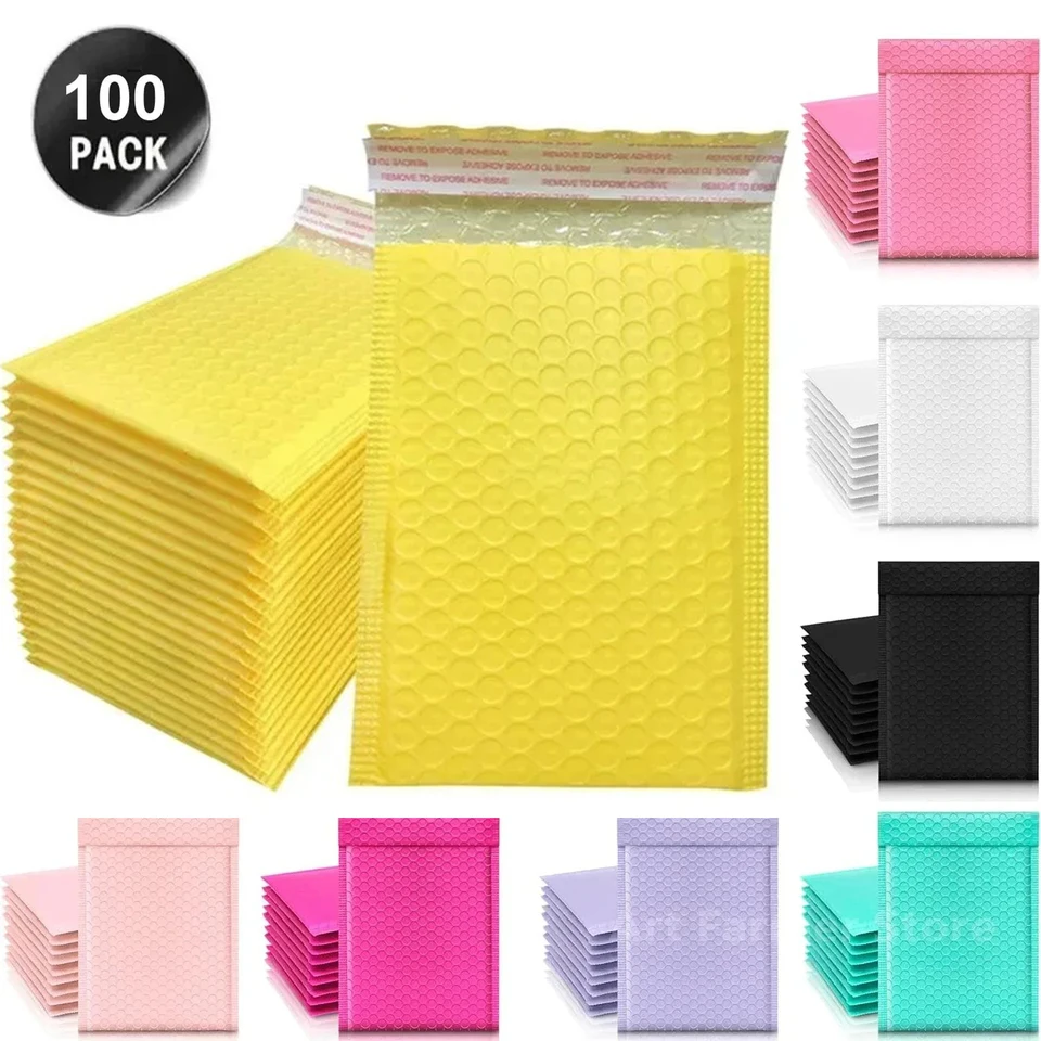 100ks/balenie obálky prepravných balíkov pre malé firmy Balenie Supplies Bubble Mailer Baliaci taška obálka obálka zasielania tašky