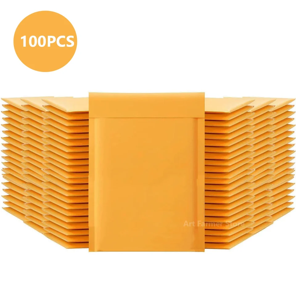 100ks balenie prepravných tašiek balíčky Kraft Paper Small Business Supplies Bubble Mailer Balenie Mailing Mailers Office School