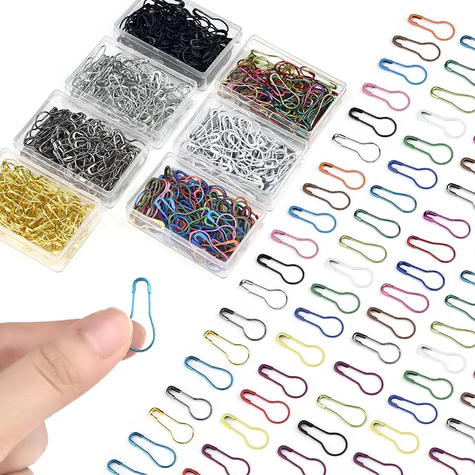 100ks bezpečnostný pin tykový tvar zmes farebných kovových pinov remeslá pletenie krížový steh držiak DIY šijacie príslušenstvo