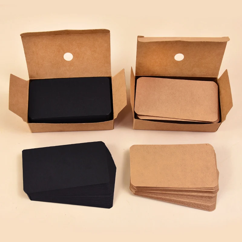 100ks blank kraft papierové karty slovo slova správné karty pohľadnice DIY darčeky štítky štítky svadobné narodeninové oslavy pozdravy Pozvánka Karta
