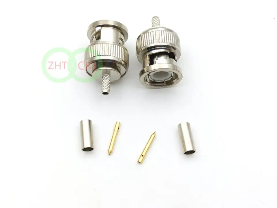 100ks bnc samec zástrčky pre RG174 RG316 RG179 LMR100 Kábel RF adaptér