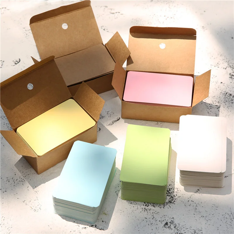 100ks/box kraft papierová karta Color Blank Viciuse Správa