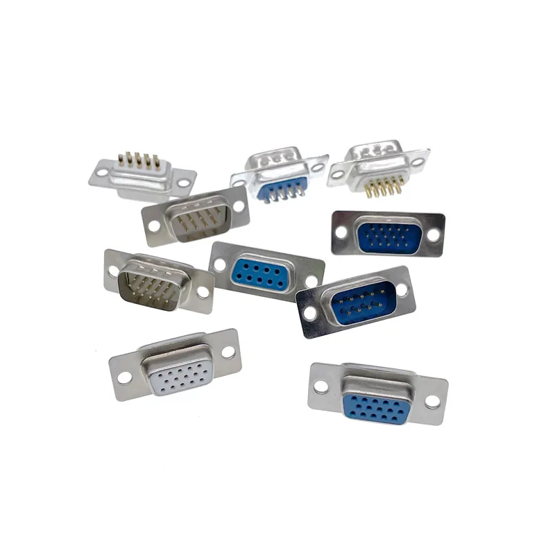 100ks db9 konektor jadro VGA pl9pin port soket samice samec D Type Adaptér D Sub DB15