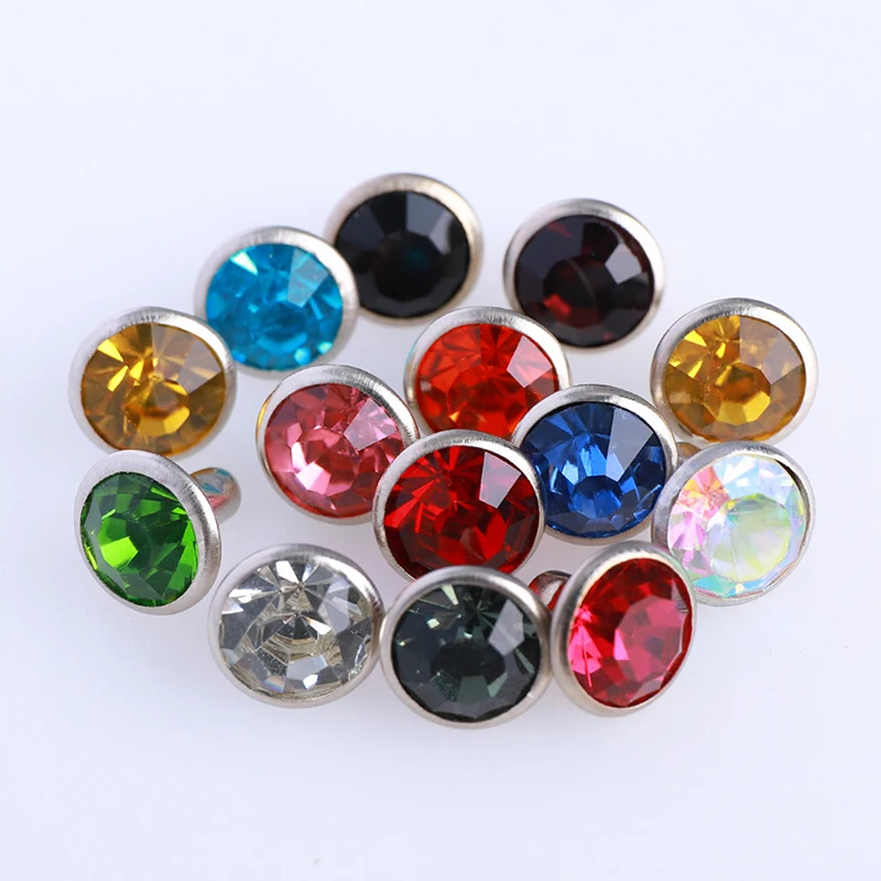100ks hroty sklo pre domácich majstrov pre domácich majstrov kožené dekorácie remeslo 6/8 mm farebné krištáľové čapy Nivets kamienky kamienky Diamant Diamond