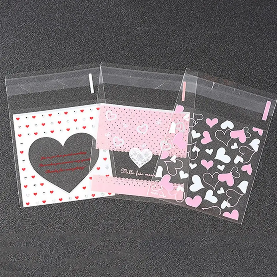 100ks Love Candy Packaging Bag - náhodné farby a štýly