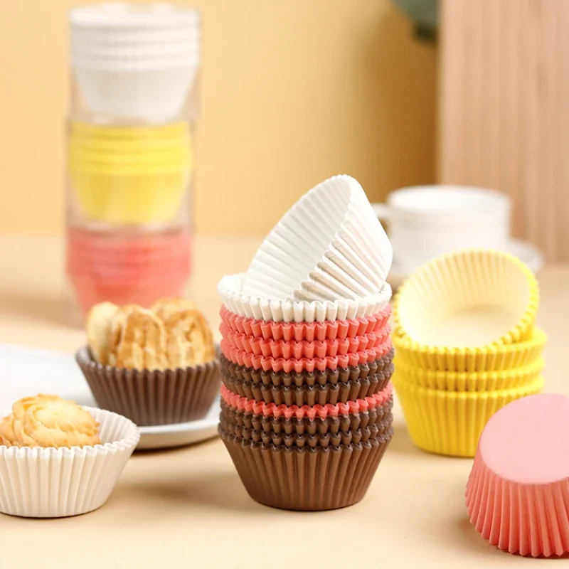 100ks na jednorazový snehový puding papier podnos okrúhle vysoké teplotné koláčové papierové šálky vodotesný olej odolný voči papieru