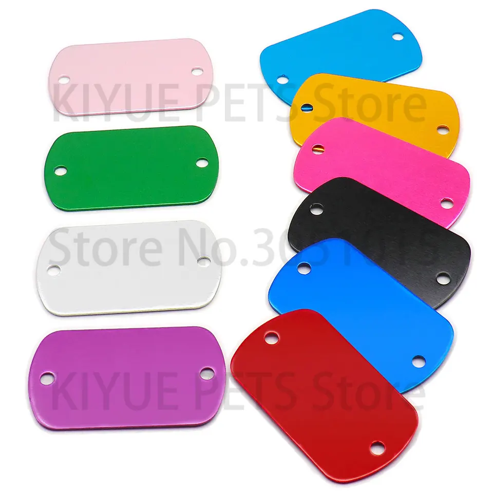 100ks personalizovaná armáda gravírovanie gravírovanie anti-lost psa ID identifikácia Prispôsobené zviera Nové meno Nové meno Puppy Collar Pet Pet