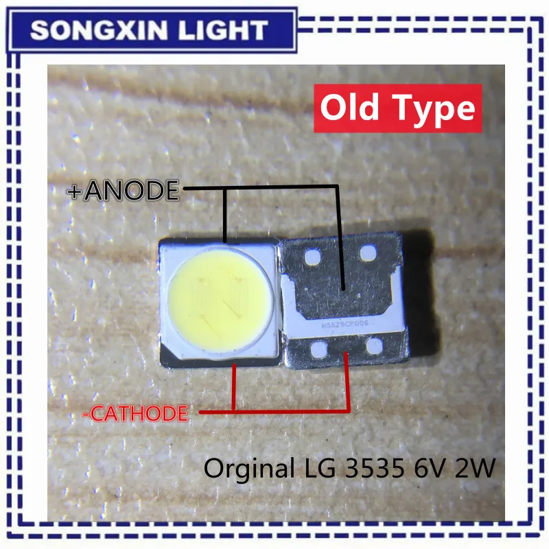 100ks pre LCD TV opravy LG LED TV podsvietené svetlá s svetlom emitujúcou diódou 3535 SMD LED korálky 6V