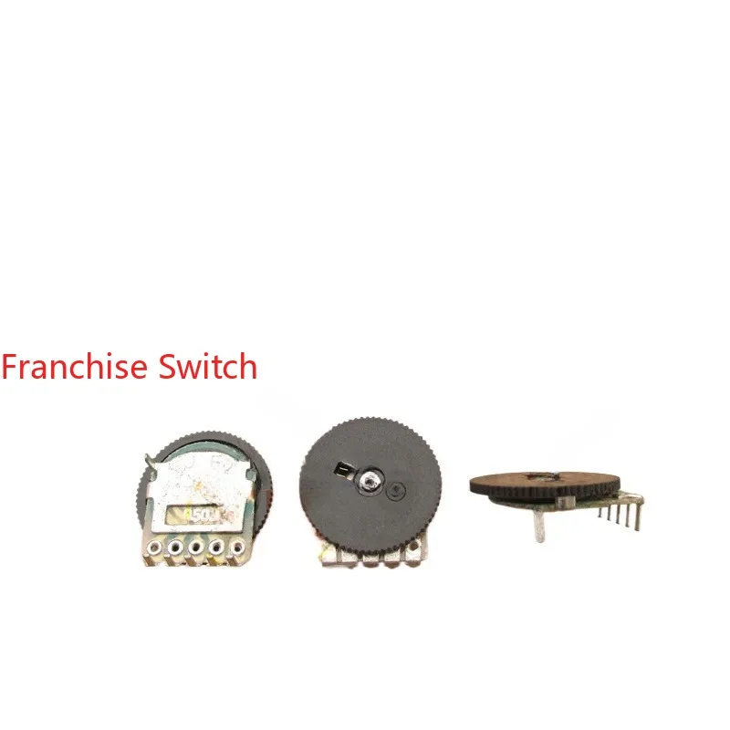 100ks prevodový americký Potentiometer B50K B503 In-line, vytáčanie jemného doladenia 14x1 duálny 5-kolíkový, objemový spínač