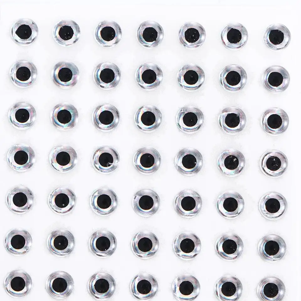 100ks rybárske lákavé oči 3D holografické 3/4/5/6 mm simulácia muškácie rybársky rybolov Minnow umelé ryby DIY Eye Eye Running náčinie pesca