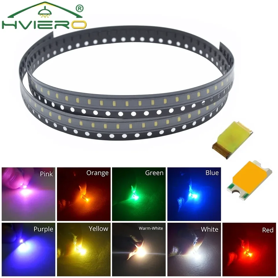 100ks veľa malých bielych žltých modrých lampy korálky 0603 SMD LED diódy emitujúce Diódy zdarma prepravu zadarmo 1,6*0,8*0,4 mm 6000-6500k 3,0-3,6V