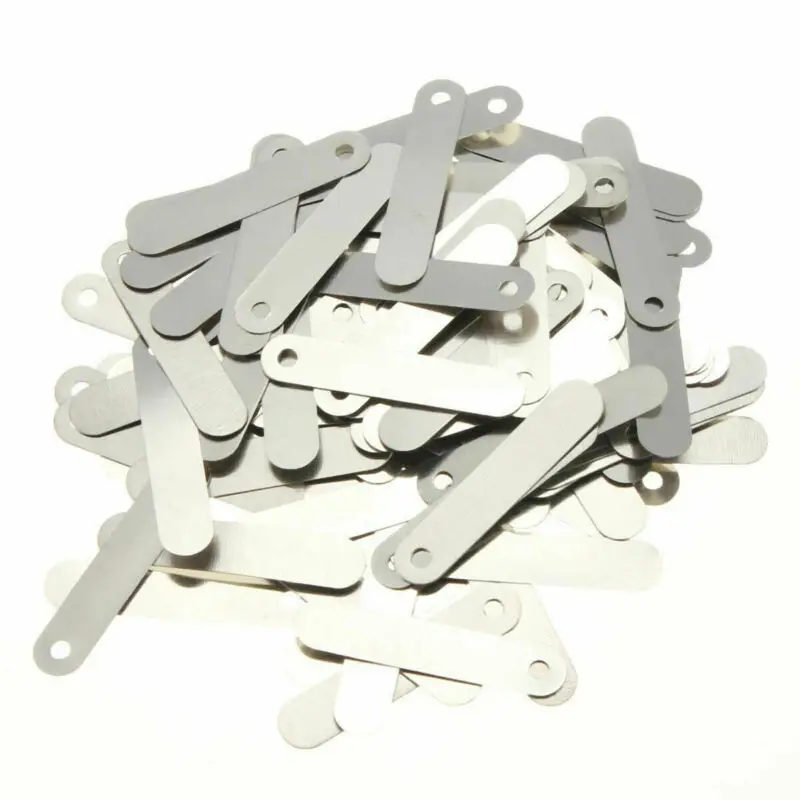 100ks vodivý list 5x25mm DIY niklové plavné spájkovacia karta vhodná pre batérie 18650 14500 AA Sub C.