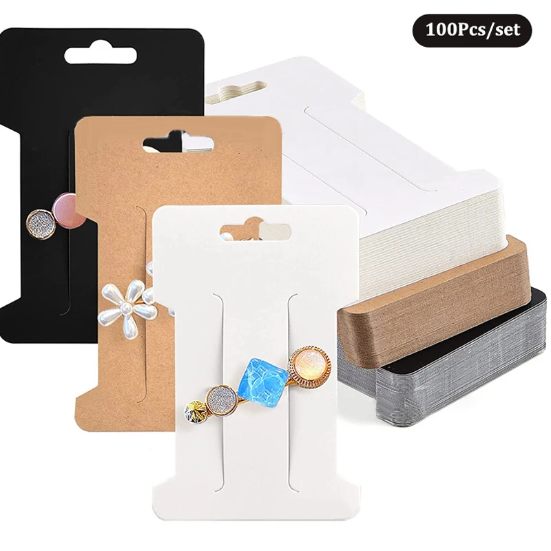 100ks Vyskynky Vyslovné karty 6,5*11,5 cm šperky náramok s kartónmi čelenka kožené pásy Karty