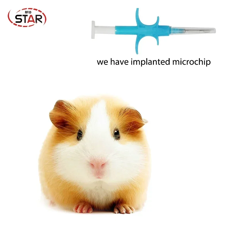 100ks zvieracie ID čip EM4305 Microchip 134.2KHz ISO11784/785 FDX-B PET ID značka Zvieratá mikročipová injekčná striekačka International Standard