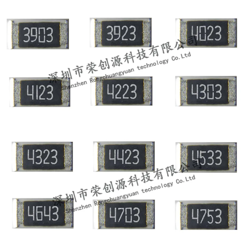 100ks/šarža 1206 SMD REPESTOR 1% 3903 3923 4023 4123 4223 4303 4323 4423 4533 4643 4703 4753 3,2*1,6 mm 1/4W