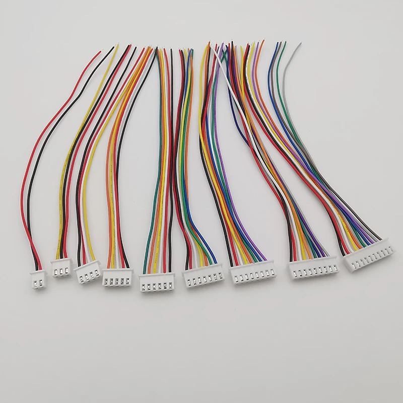 100ks/šarža JST XH 2,54 mm ihrisko s jedným poklesom 2/3/4/5/6/7/8/9/10 konektor káblového kábla PIN XH 2,54 mm zástrčky 26awg 30 cm