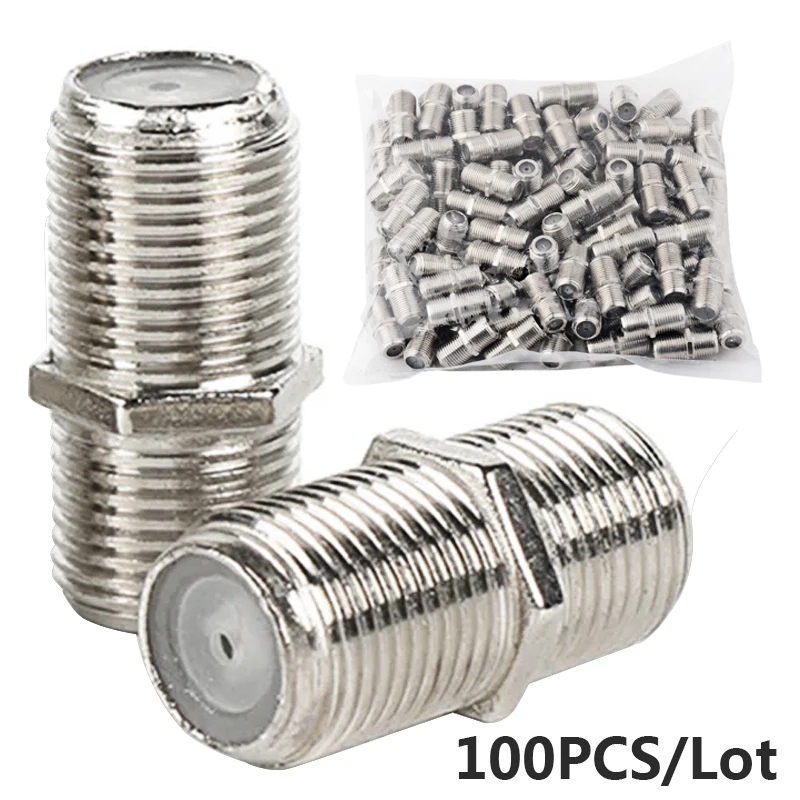 100ks/šarža typu F Type UHF Adapter Connector Wimate F/F Jack RG6 Koaxiálny káblový konektor pre konektory pre predĺženie televíznej antény