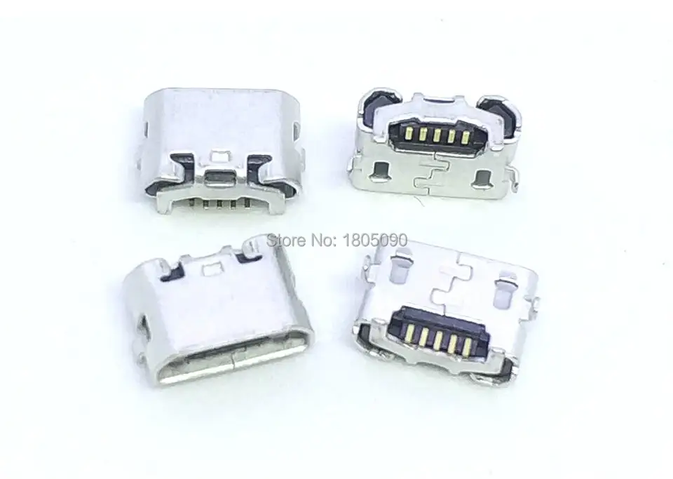 100pc Micro USB 5pin Jack Revert Ox Horn nabíjací port konektor zástrčky pre Huawei 4x Y6 4a P8 C8817 Max Lite Pro M3 L681H