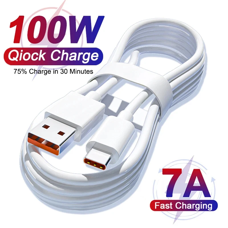 100W USB na typ C kábel pre Xiaomi 14 Redmi Poznámka 13 11 12 Pro Samsung S23 S24 Ultra rýchle nabíjacie nabíjačky USB Káblové príslušenstvo