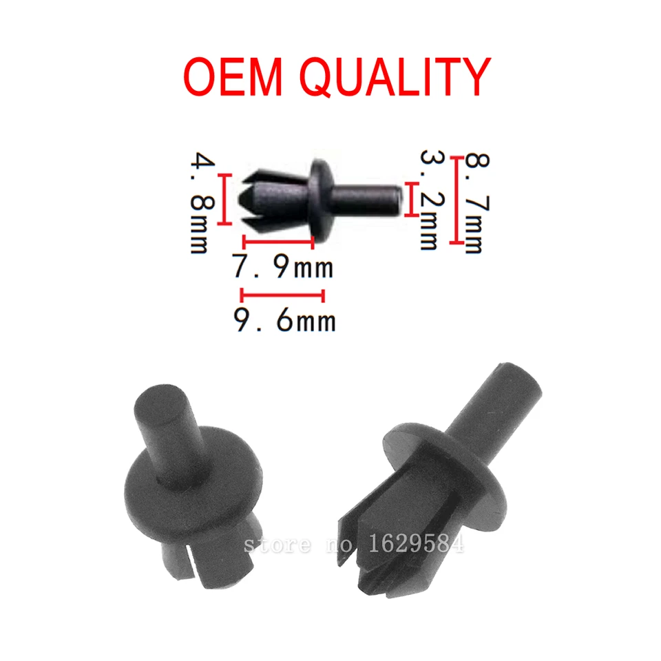 100x OEM 5 mm plastové rozširujúce sa klipy Nivet BMW E39 pre oblúk /podšívku predných kolies 51-47-8-166-992 51478166992