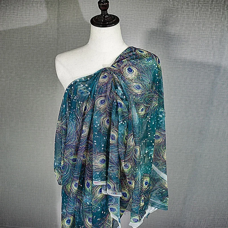 100x150cm špičkové elastické elastické perie pleť DIY tkanina Peacock hanfu starodávny štýl oblečenia oblečenie dizajnér