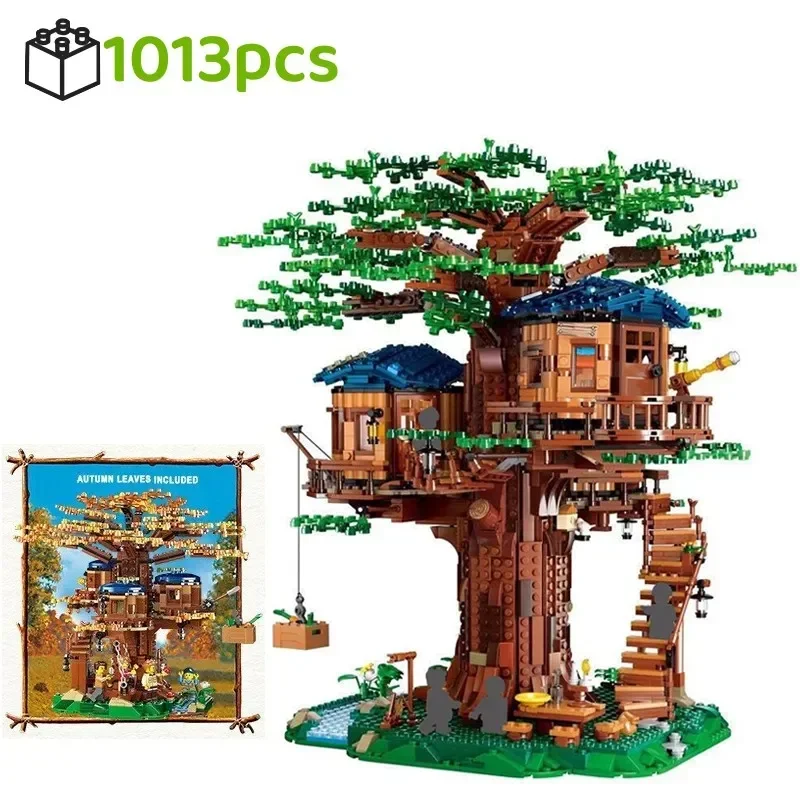 1013ks Four Seasons Tree House Scene Scene Building Block Block Ideas Series MOC 21318 Model budov