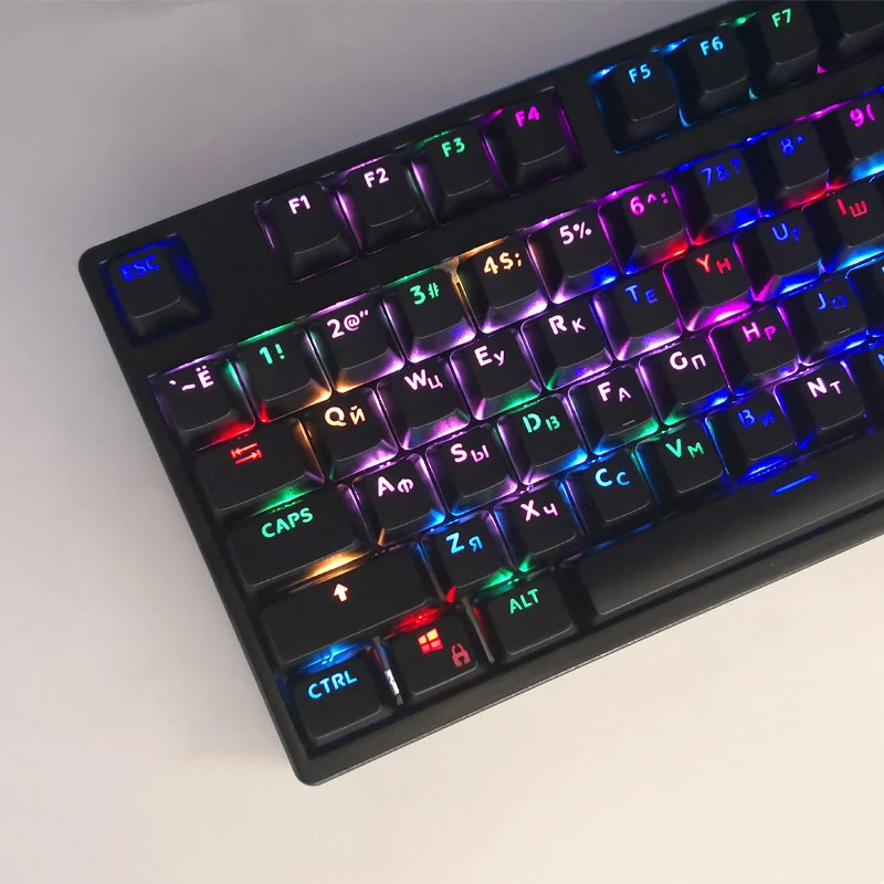 104 Kláves Mechanická klávesnica Klávesové kľúče OEM ergonomické ruské francúzske kórejské španielske výmeny ABS Kľúčové čiapky ABS