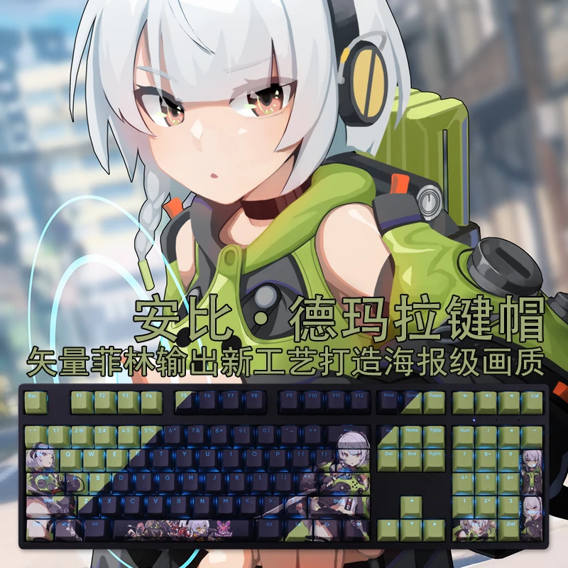 108 klávesov PBT Dye subbed keycaps Cartoon anime herné kľúče čiapky čerešňový profil