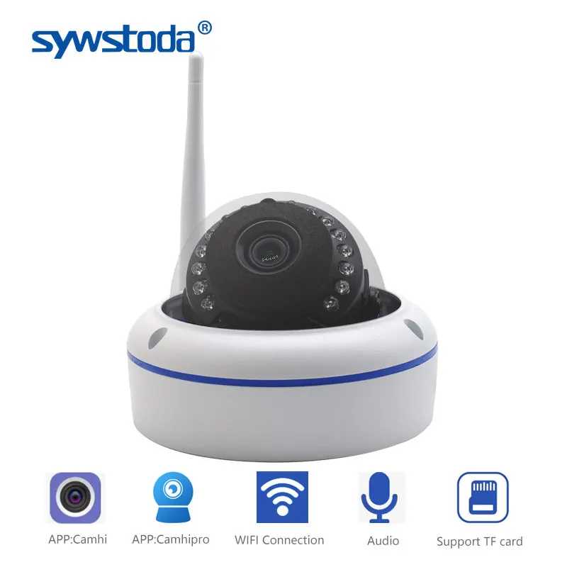 1080p WiFi IP fotoaparát Onvif Wireless Dome Camera Outdoor SD Card Audio 1920*1080 Nočné videnie 10m Aplikácia Camhi voliteľná 5MP 5MP