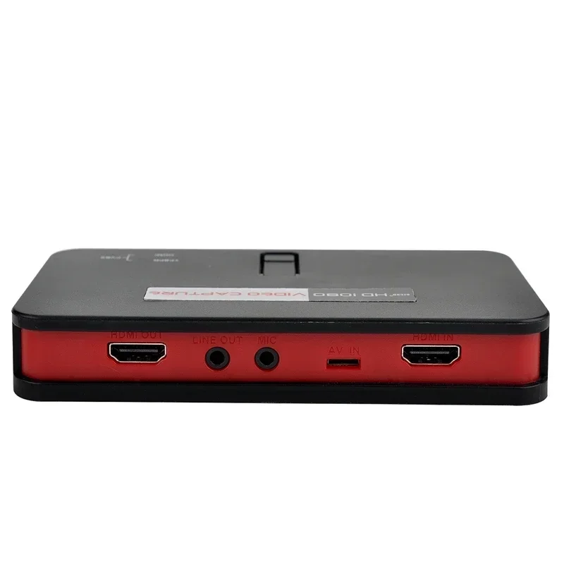 1080p YPBPR AV HDMI Video Capture Card Card Audio Video Nahrávka na SD kartu USB U Flash Drive, 1 Kľúčový záznam bez prenosného počítača, HDMI Loop