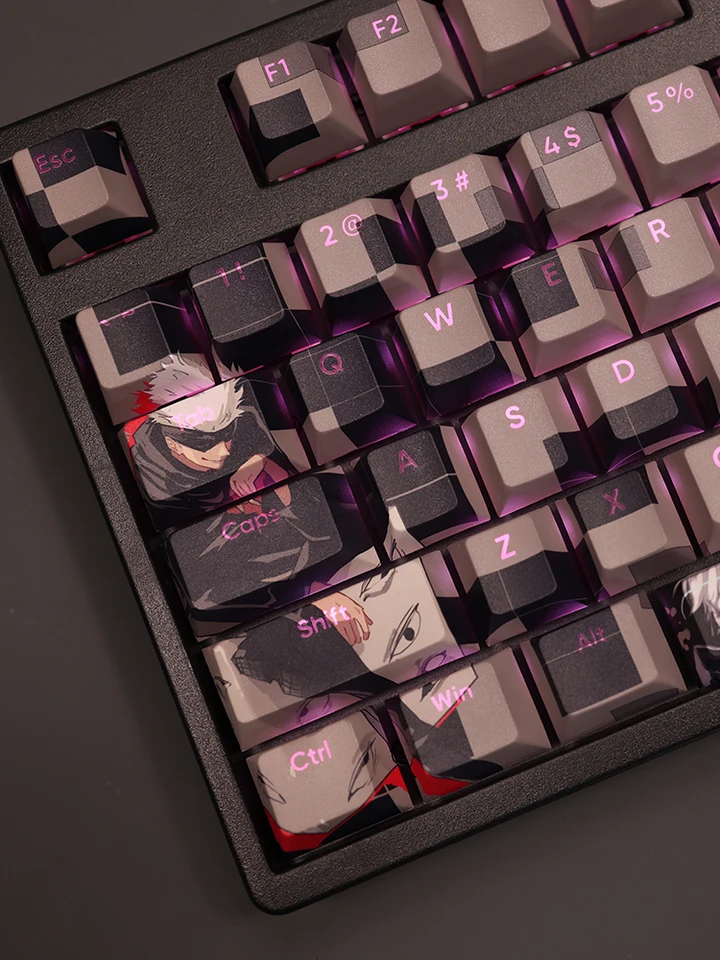 108Keys/Set Jujutsu Kaisen Satoru Gojo PBT KeyCaps Anime Cartoon Key Caps Výška čerešňového profilu pre DIY Mechanické klávesnice
