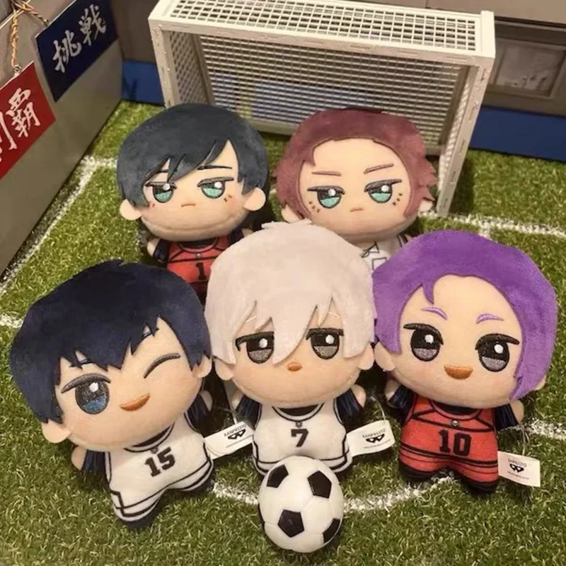 10cm nový modrý zámok plyšový prívesok Keychain Isagi yoichi Nagi Seishiro Mikage Reo Rin Itoshi Itoshi Sae Action Doll Toy Gift