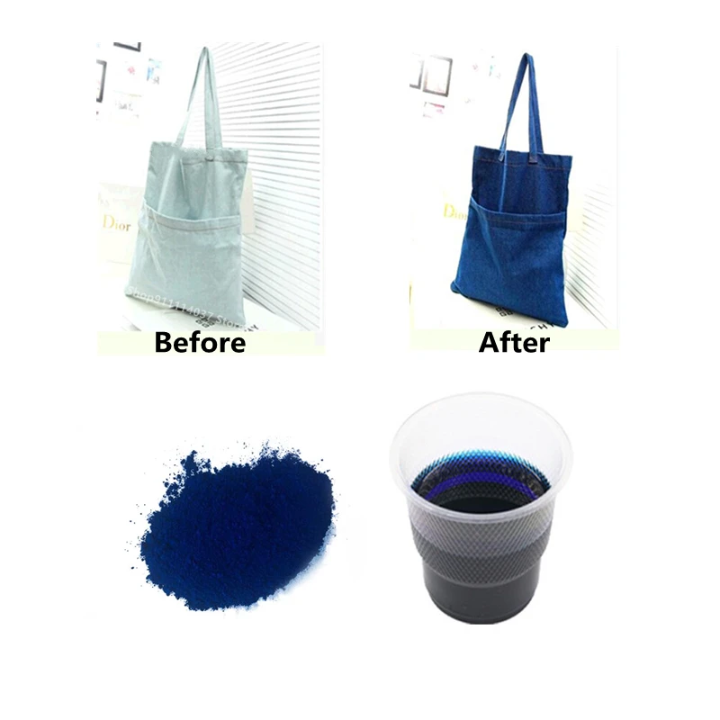 10g/20g tmavo modrá farebná látka farbenie Pigment farbivo farbivo Žiadne miznutie na odevné textilné farbenie renovácie pre bavlnu džínsoviny