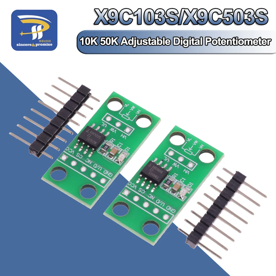 10K 50K Nastaviteľná 100. digitálny potenciál dosky Digital Potentiometer DC3V-5V pre Arduino X9C103S X9C503S