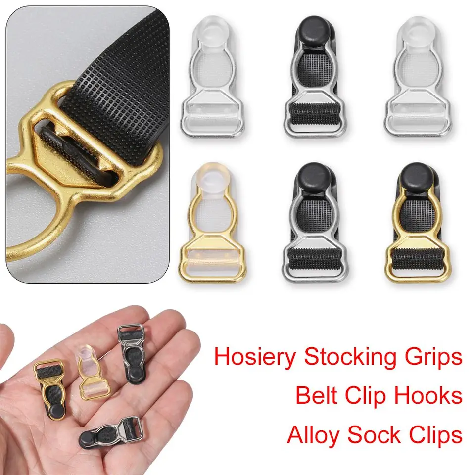 10ks 10/12 mm nastavovanie sponky Korzet na nohy Zliatie zliatiny ponožky Suspender koncové koncové sponky Hosiery Hosiery Panking Grips Háčiky pásky