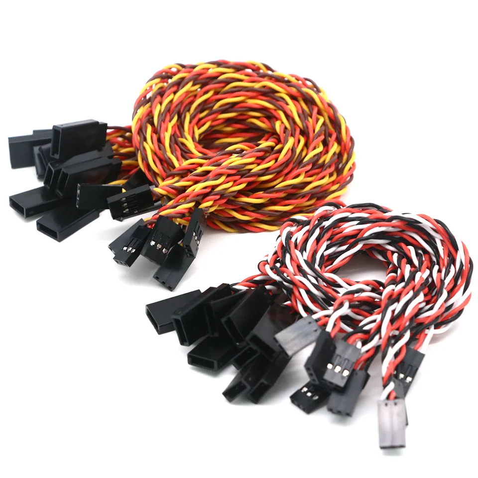 10ks 10/15/30/50/100 cm Servo Extension Cable 30/60Core pre Futaba Jr Anti-Interference Servo pre časť RC Helikoptéry