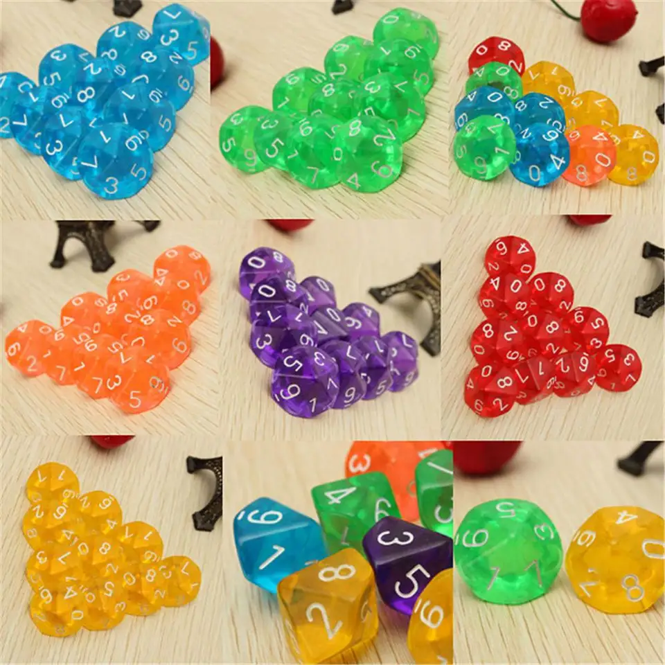 10ks 10 kocky D10 D10 pre RPG Dungeons & Dragons Roly Hery Games Party Zavlátoajte